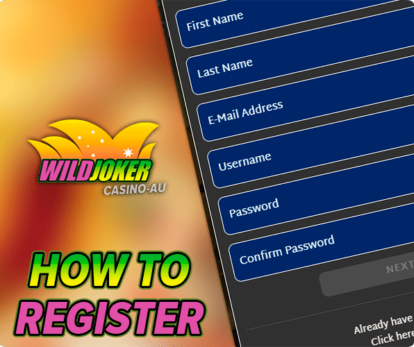 How to register your personal account at Wild Joker Casino - fields