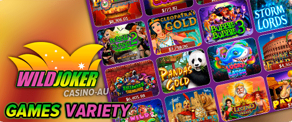 Variety of casino games at Wild Joker