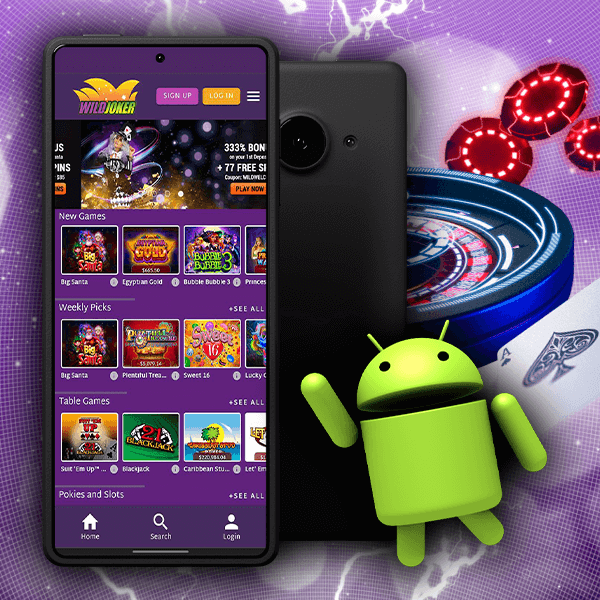 How to play via Android devices on Wild Joker Casino