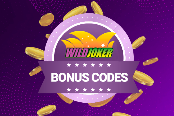Emblem with bonus code surrounded by coins at WildJoker