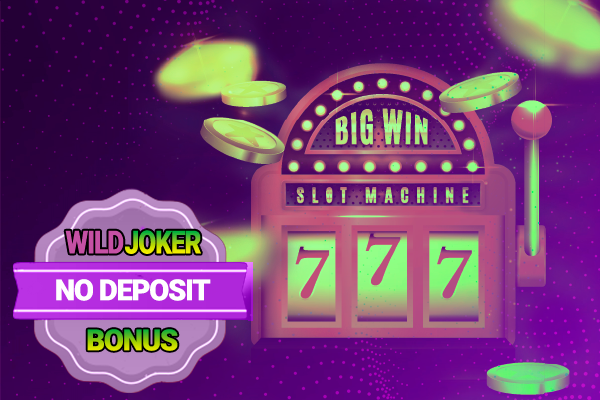 Gaming slot with three sevens and a lever and wildjoker logo